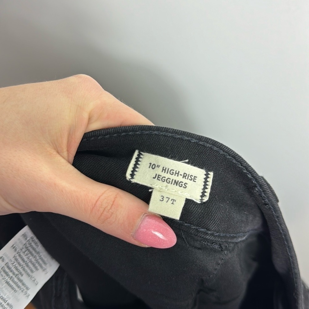 Madewell 10" High-Rise Roadtripper Jeggings Button-Front Edition Black‎ 37 Tall - Picture 10 of 16